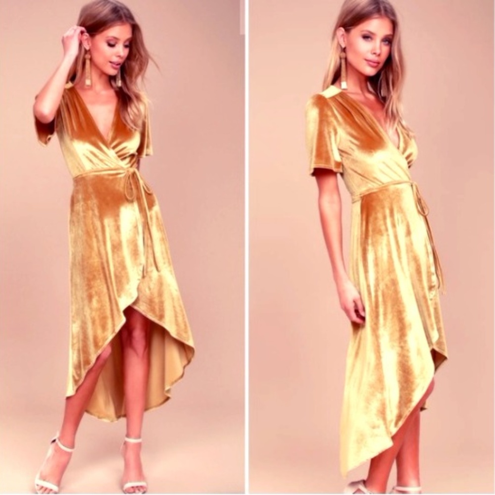 Lulu's Velvet Wrap Dress